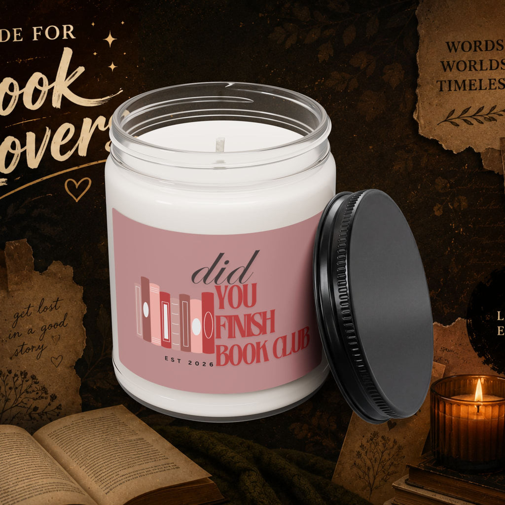 Book Club Soy Candle — "Did You Finish" Decorative Scented Candle (9oz)