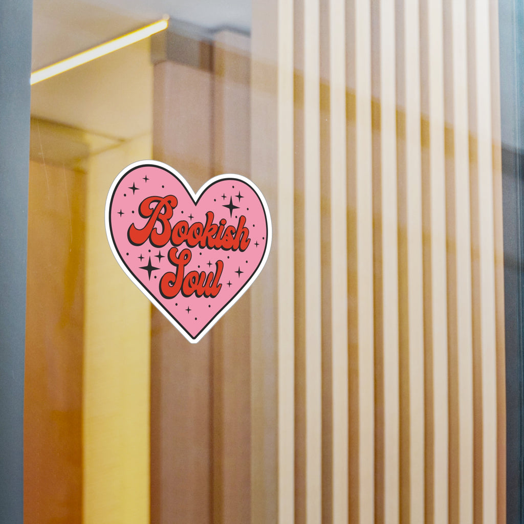 Bookish Soul Heart Sticker - Kiss-Cut Vinyl Decal for Book Lovers