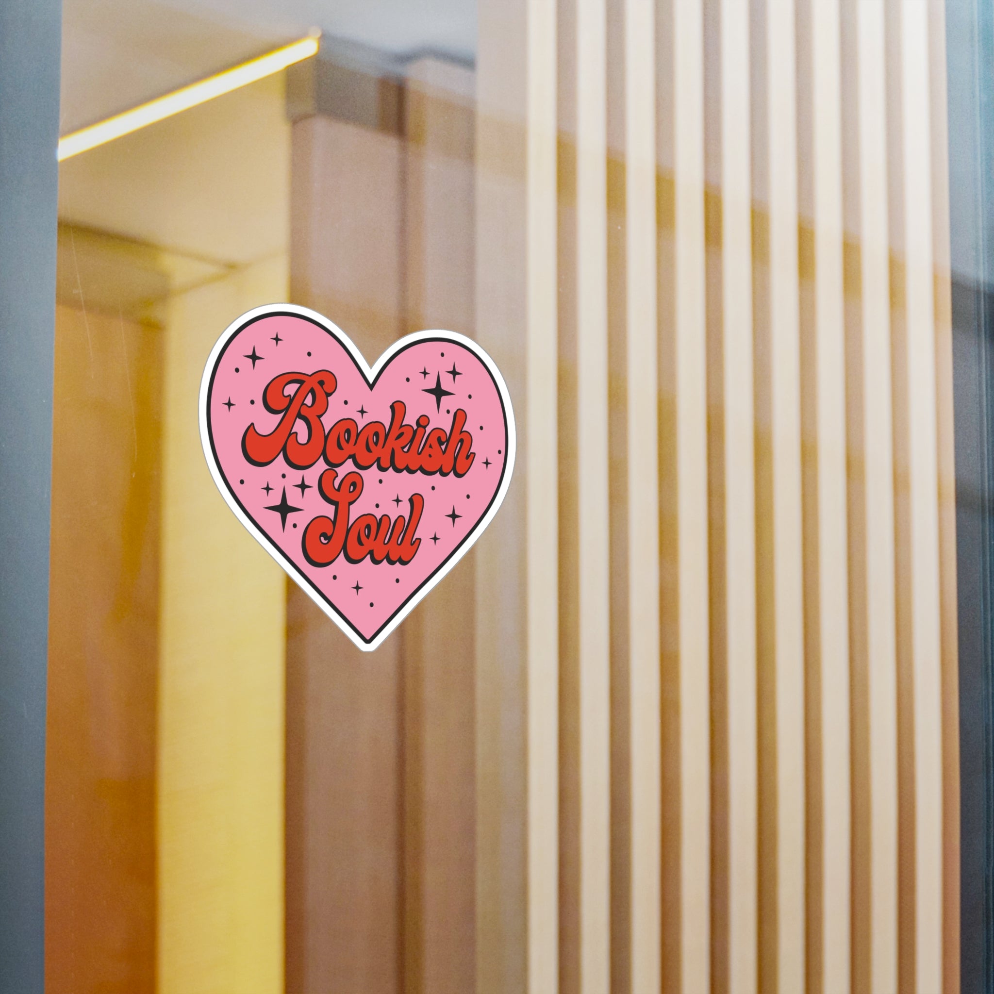 Bookish Soul Heart Sticker - Kiss-Cut Vinyl Decal for Book Lovers