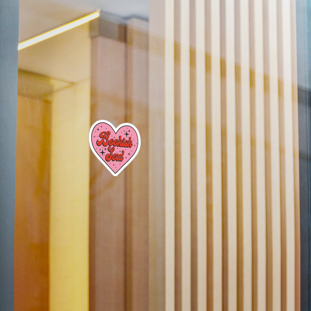 Bookish Soul Heart Sticker - Kiss-Cut Vinyl Decal for Book Lovers