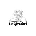 Booktrovert Vinyl Sticker — Floral Open Book Kiss-Cut Decal for Laptops, Water Bottles & Journals