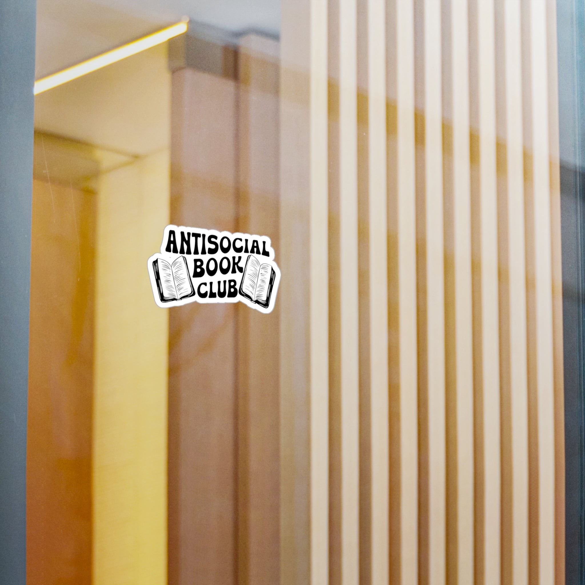 Antisocial Book Club Sticker — Kiss-Cut Vinyl Decal for Readers