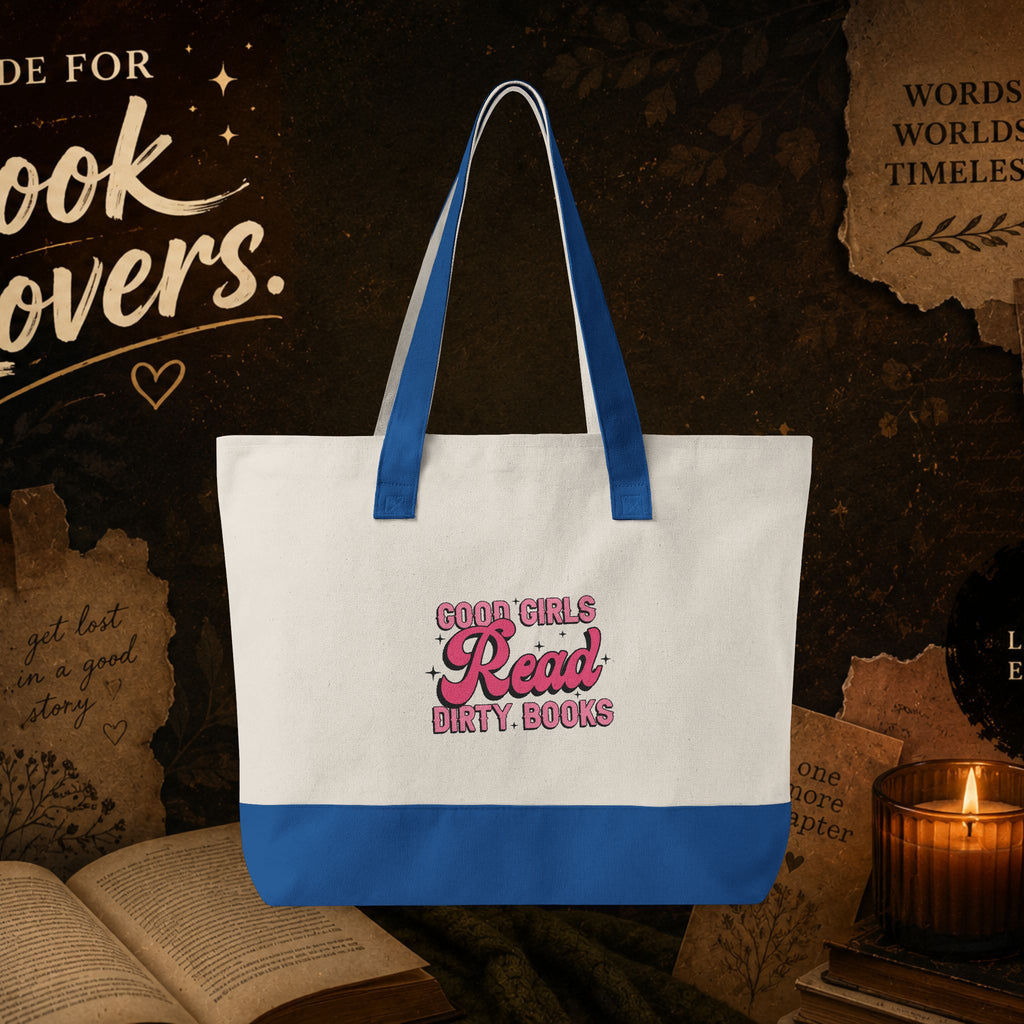 Book Club Zippered Canvas Tote — "Did You Finish?" / "Good Girls Read Dirty Books" Literary Tote
