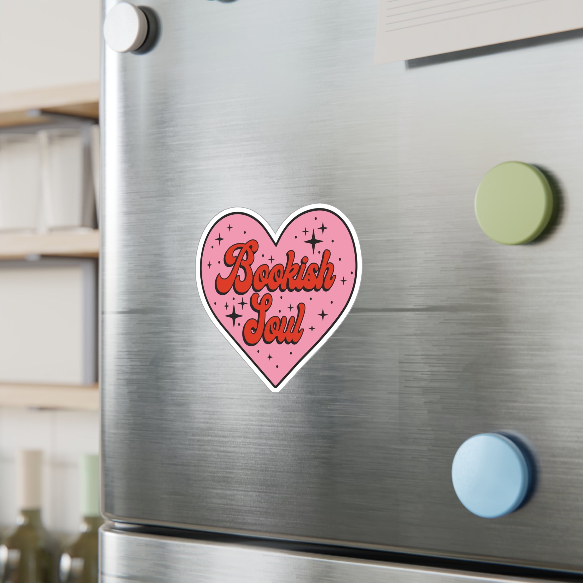 Bookish Soul Heart Sticker - Kiss-Cut Vinyl Decal for Book Lovers