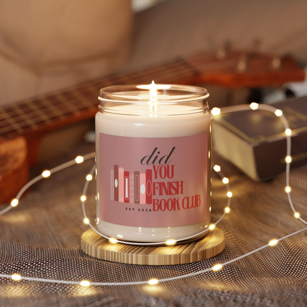 Book Club Soy Candle — "Did You Finish" Decorative Scented Candle (9oz)