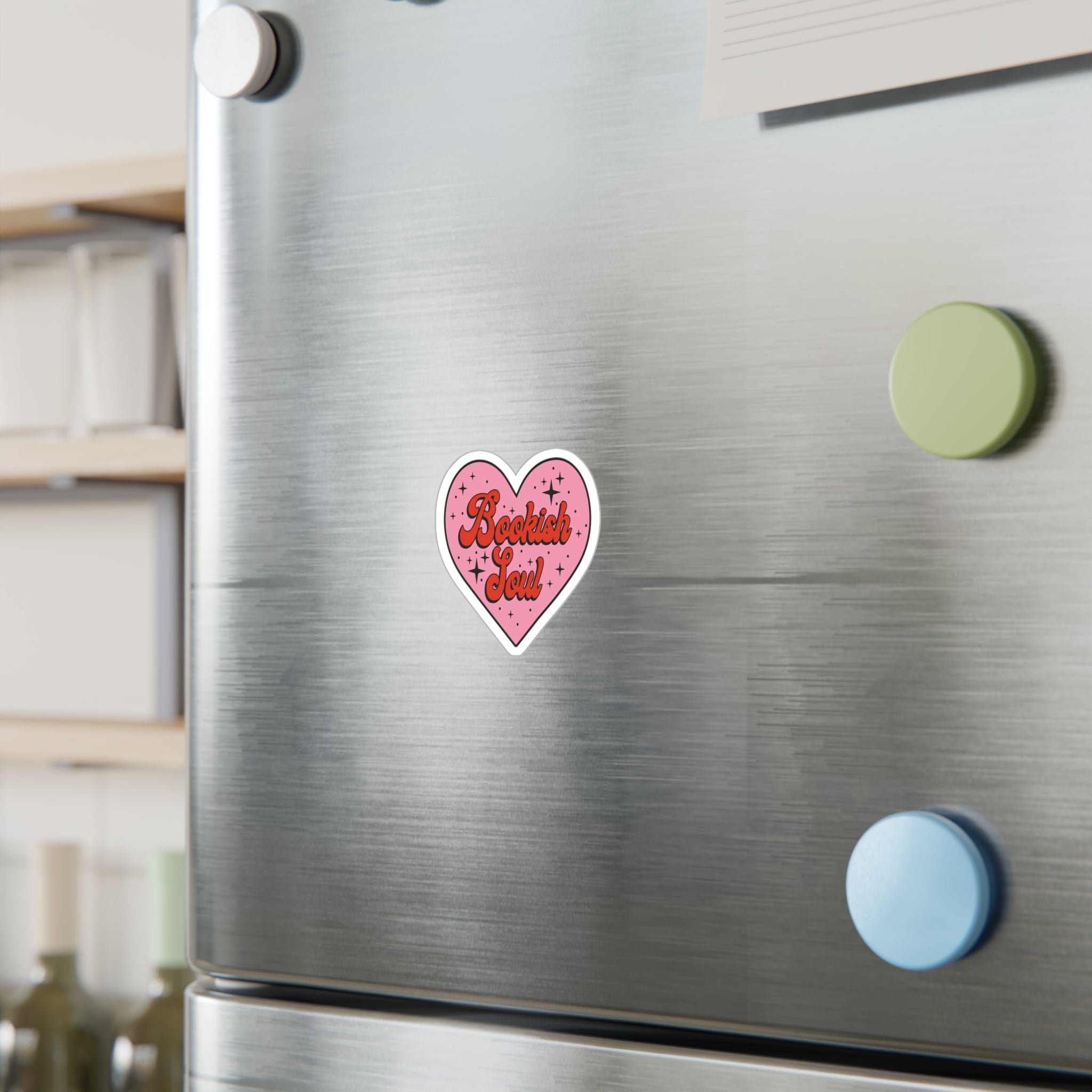Bookish Soul Heart Sticker - Kiss-Cut Vinyl Decal for Book Lovers