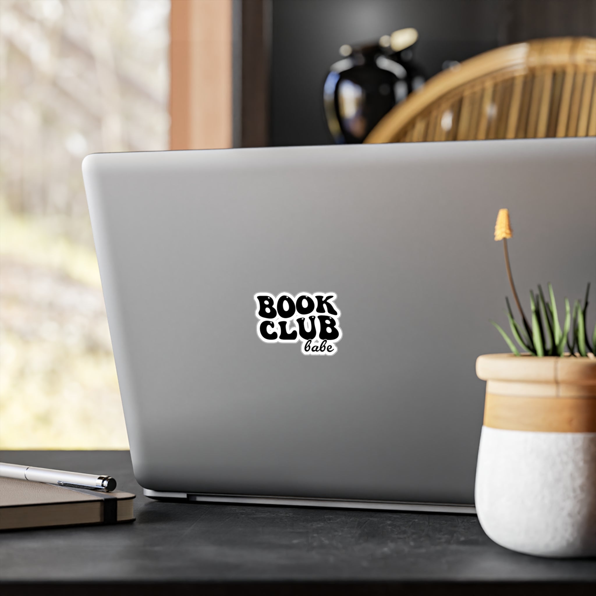 Book Club Babe Sticker — Retro Vinyl Kiss-Cut Decal for Laptops, Water Bottles & Journals