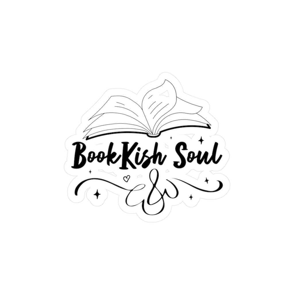 Bookish Soul Kiss-Cut Vinyl Sticker — Open Book Literary Decal for Laptops, Water Bottles, & Journals