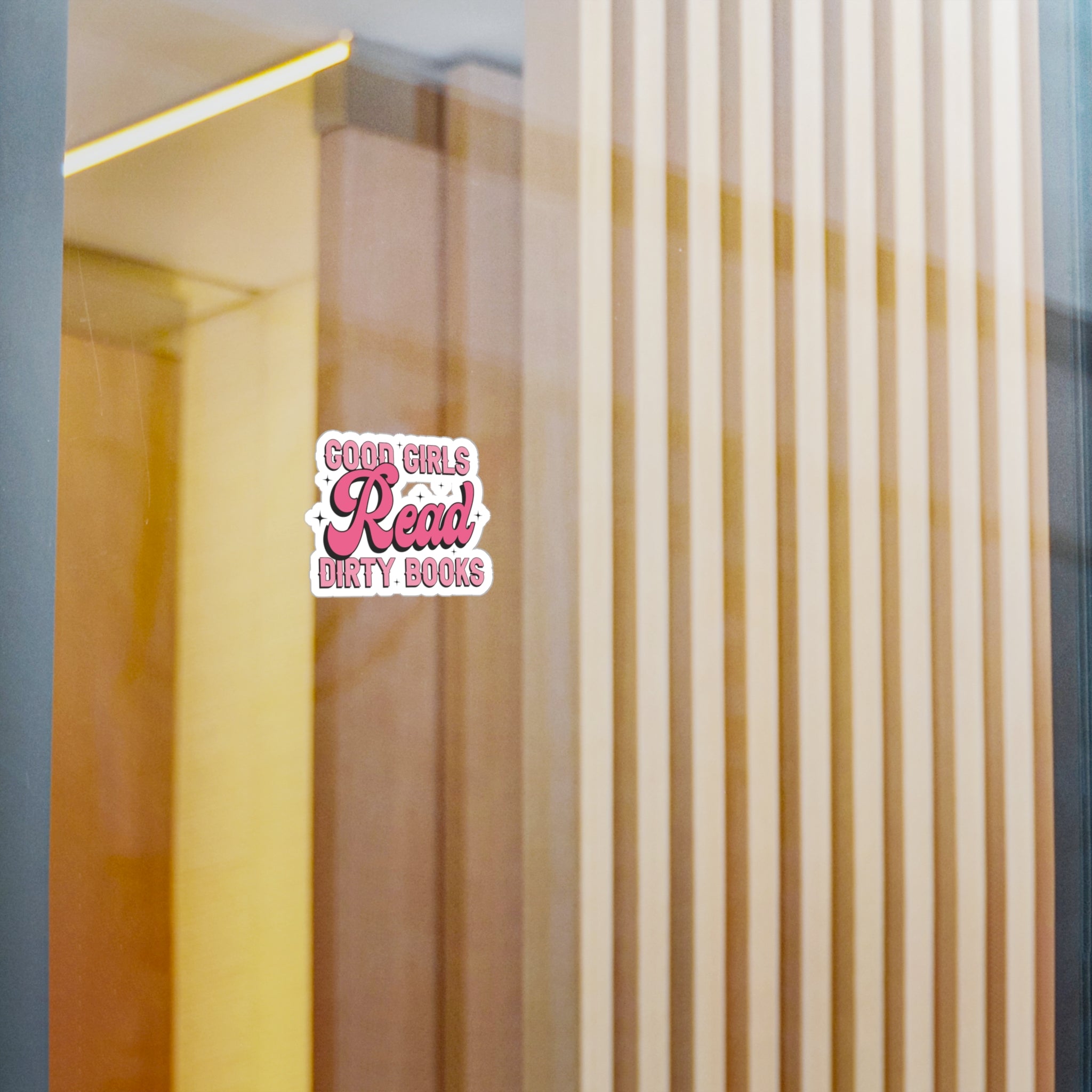 Sticker — “Good Girls Read Dirty Books” Pink Kiss-Cut Vinyl Decal