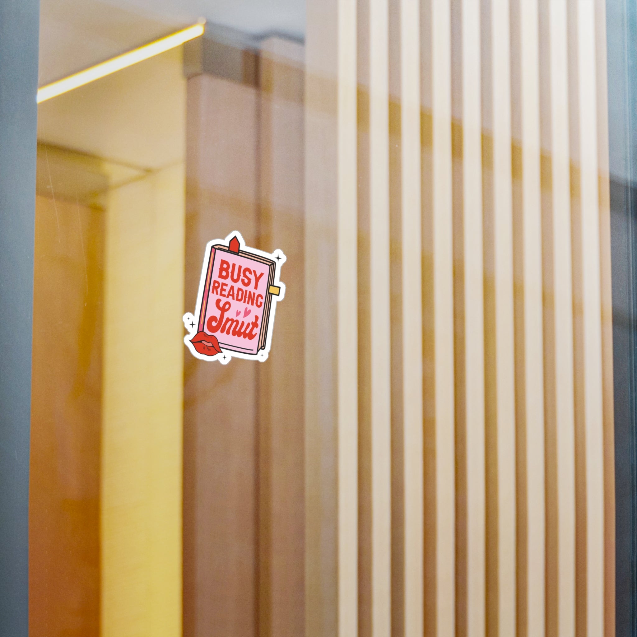 Kiss-Cut Vinyl Sticker — “Busy Reading Smut” Book Lover Decal
