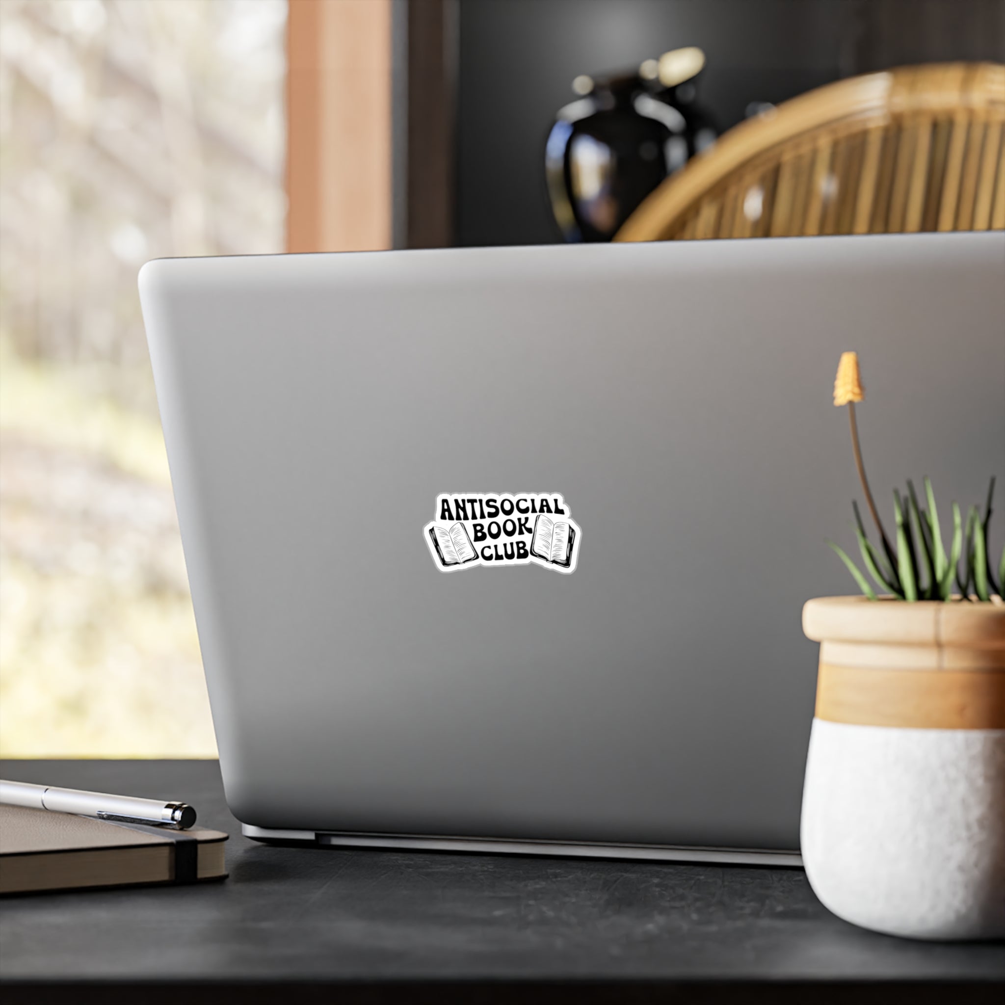 Antisocial Book Club Sticker — Kiss-Cut Vinyl Decal for Readers
