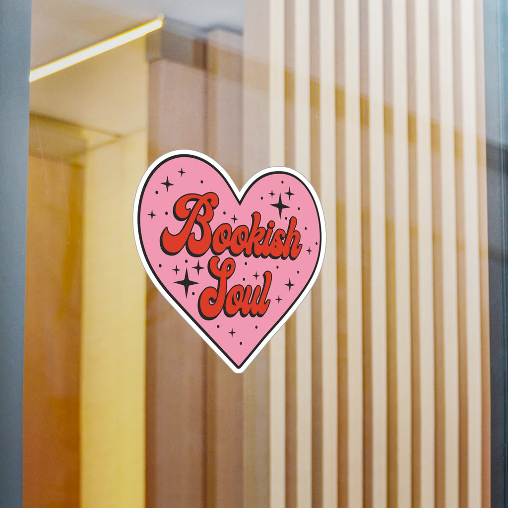 Bookish Soul Heart Sticker - Kiss-Cut Vinyl Decal for Book Lovers