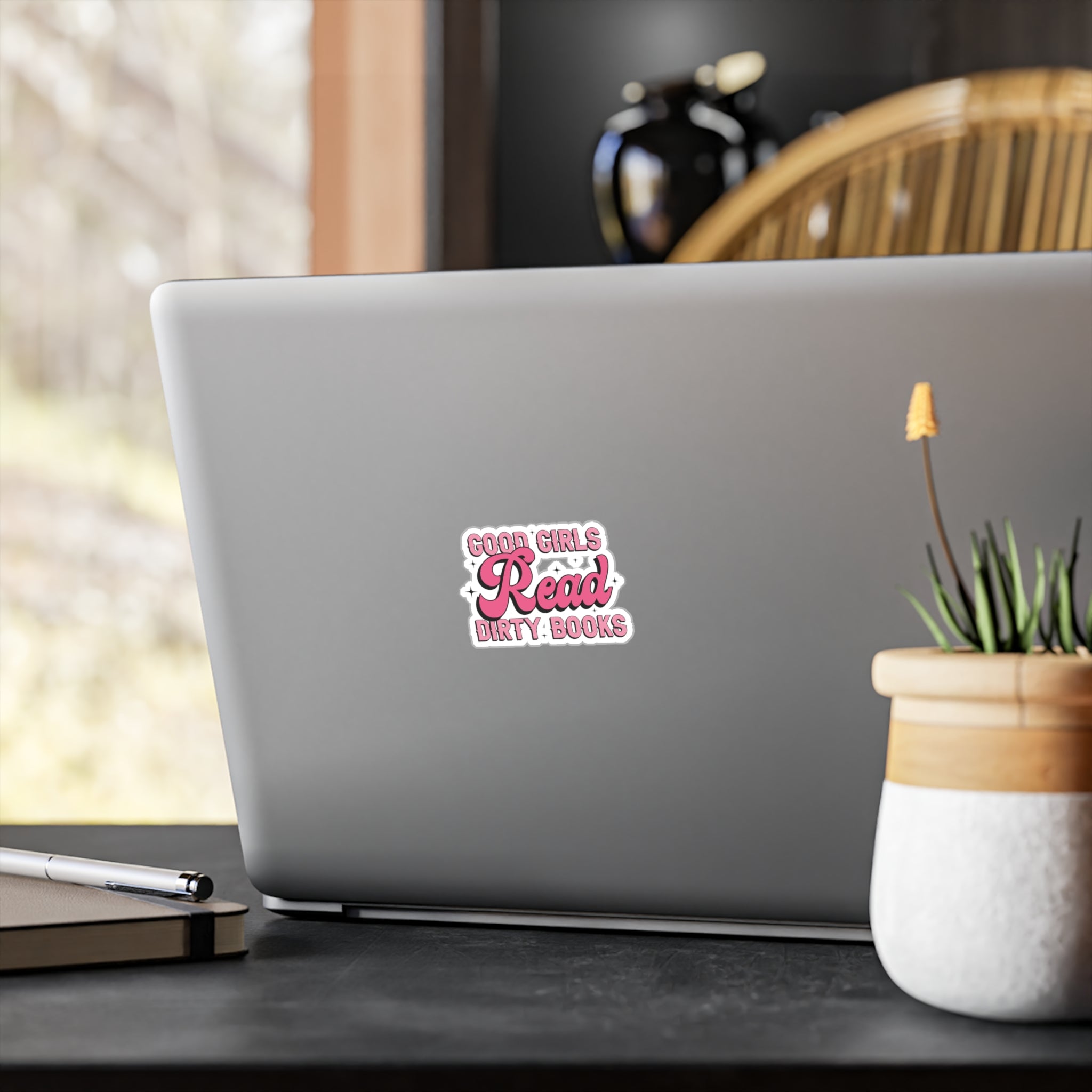 Sticker — “Good Girls Read Dirty Books” Pink Kiss-Cut Vinyl Decal