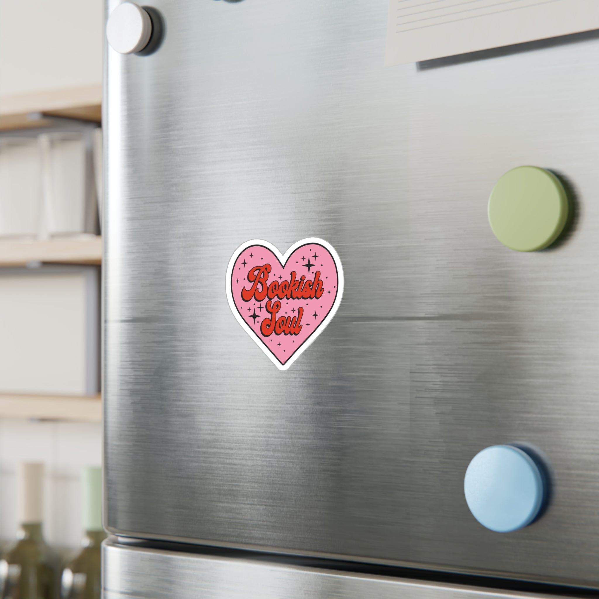 Bookish Soul Heart Sticker - Kiss-Cut Vinyl Decal for Book Lovers
